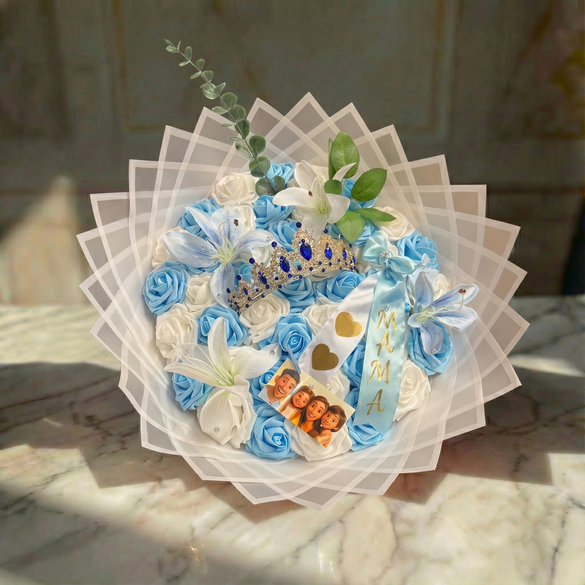 Blue Queen Bouquet M